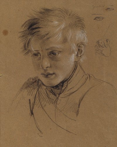 Estudio de retrato para "Archiduque Karl con su bastón en la batalla de Aspern" de Johann Peter Krafft