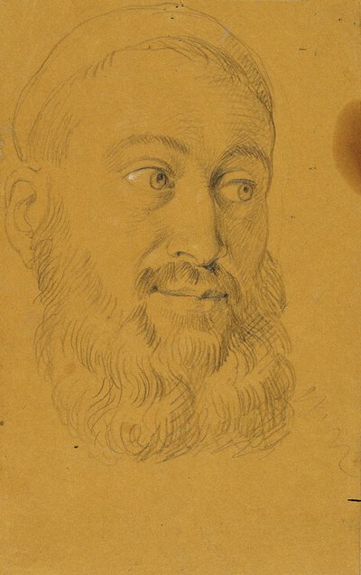 Estudio de retrato de Rudolf von Habsburg y el sacerdote de Johann Peter Krafft