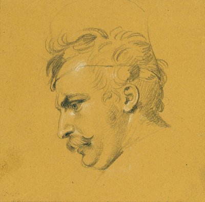 Estudio de retrato sobre el "Fracaso de Nikolaus Zriny frente a la Fortaleza Szigeth" de Johann Peter Krafft