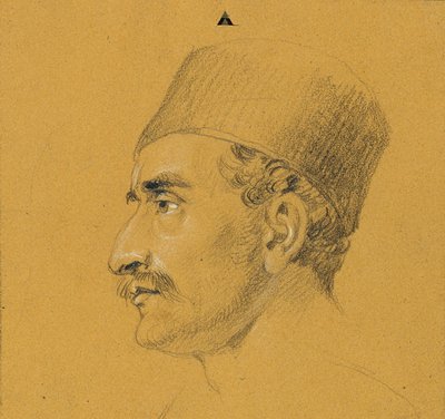Estudio de retrato sobre el "Fracaso de Nikolaus Zriny frente a la Fortaleza Szigeth" de Johann Peter Krafft