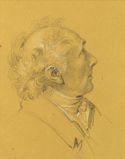 Estudio de retrato para la "Salida de la pareja imperial tras una grave enfermedad del emperador Francisco I". de Johann Peter Krafft