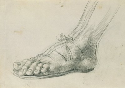 Estudio de sandalias para "Rüdiger y Angelika" de Johann Peter Krafft