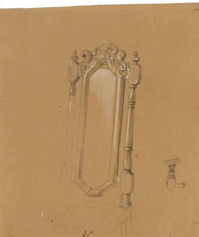 Estudio de un brazo de silla de Johann Peter Krafft