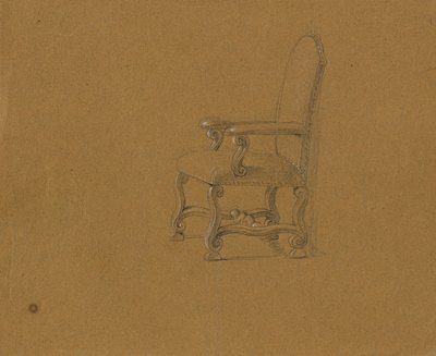 estudio de un sillón de Johann Peter Krafft