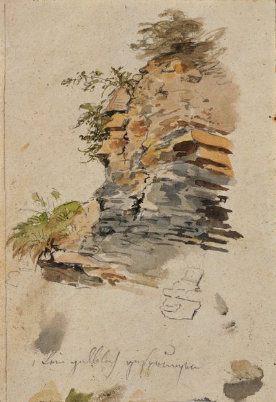 estudio de una roca de Johann Peter Krafft