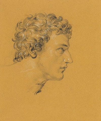 Estudio de una cabeza de Johann Peter Krafft