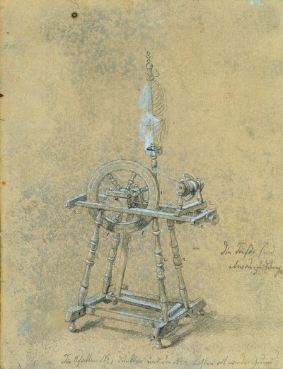 estudio de una rueca de Johann Peter Krafft