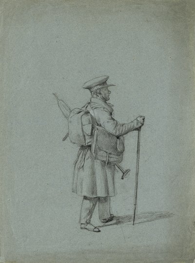 Estudio de un pintor viajero de Johann Peter Krafft