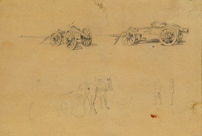 Estudio para cañones, parafernalia militar de Johann Peter Krafft