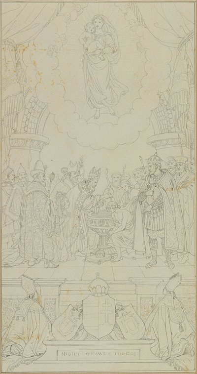 Bautismo de Esteban de Hungría de Johann Peter Krafft