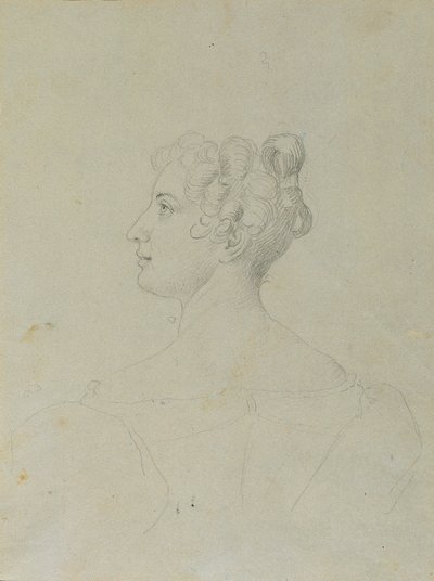Estudio de retrato femenino de Johann Peter Krafft