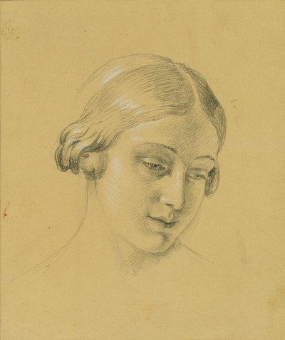 Estudio de retrato femenino de Johann Peter Krafft