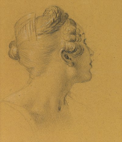Estudio femenino para los murales del Hofburg de Johann Peter Krafft