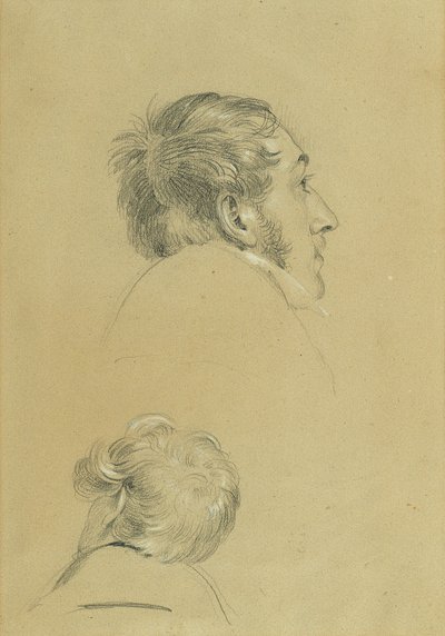 Dos estudios principales para "Regreso del emperador Franz de Pressburg" de Johann Peter Krafft