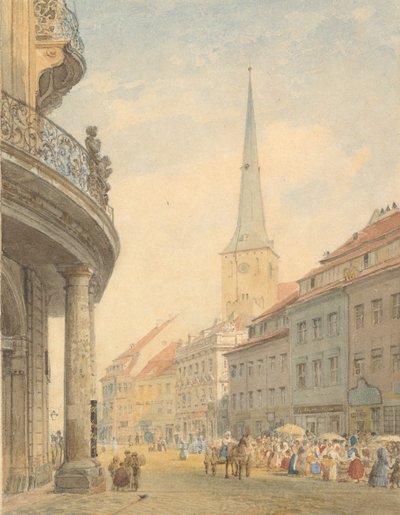 Vista de Berlín con el Palais Ephraim a la izquierda, 1847 de Johann Philipp Eduard Gartner