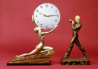 Niña arrodillada con reloj y un flautista de Johann Philipp Ferdinand Preiss