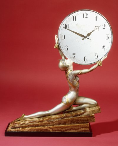 Chica arrodillada con un reloj de Johann Philipp Ferdinand Preiss