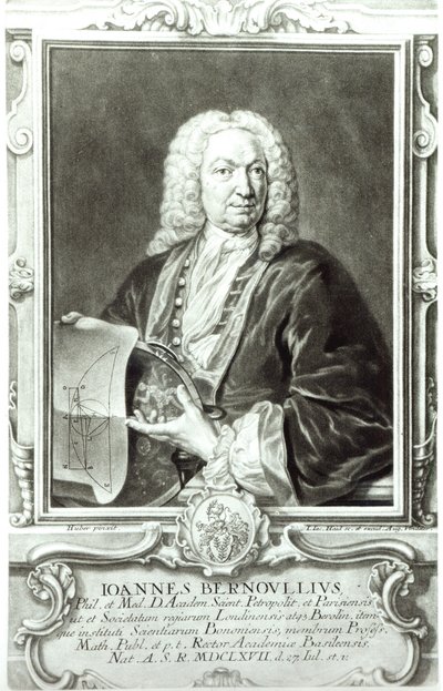 Retrato de Jean Bernoulli (1667-1748) de Johann Rudolph the Elder Huber