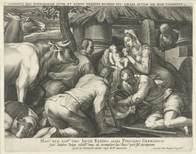 Adoración de los pastores de Johann Sadeler (I)