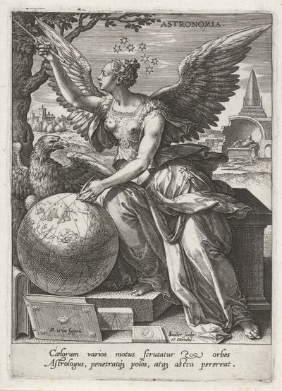 Astronomía Astronomia (título sobre objeto) Las siete artes liberales (artes liberales) (título de la serie) de Johann Sadeler (I)