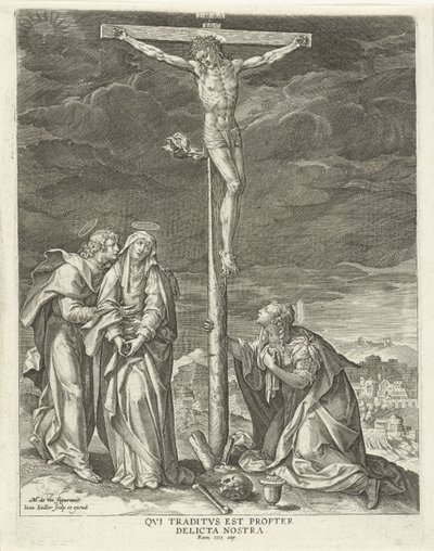 Cristo en la cruz Vida de Cristo (título de la serie) Evangelica Doctrinae (título de la serie) de Johann Sadeler (I)