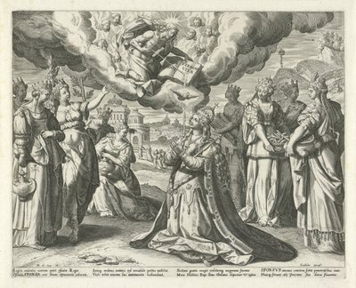 Cristo da su sangre a su novia Canción de Salomón (título de la serie) Canticum Canticorum (título de la serie) de Johann Sadeler (I)