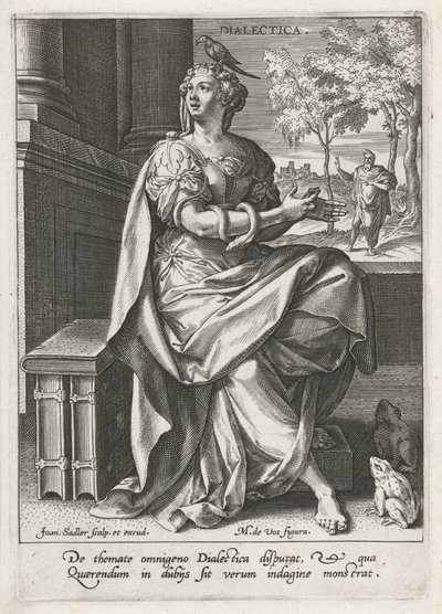 Dialéctica (título sobre objeto) Las siete artes liberales (artes liberales) (título de la serie) de Johann Sadeler (I)