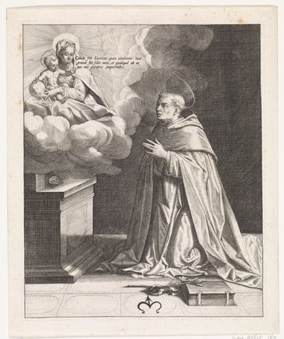 San Jacinto adora a María con el Niño Jesús de Johann Sadeler (I)