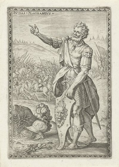 Judas Macabeo Ivdas Macabevs (título sobre objeto) Personajes del Antiguo Testamento (título de la serie) de Johann Sadeler (I)