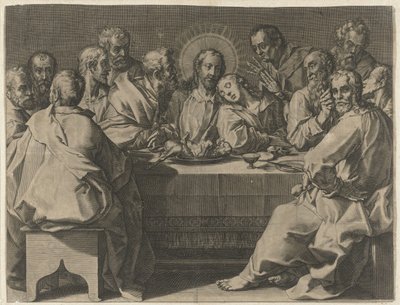 Última cena Coeni domini (título sobre objeto) de Johann Sadeler (I)