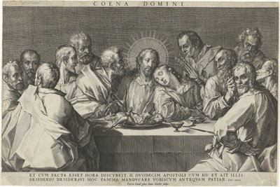 Última cena Coeni domini (título sobre objeto) de Johann Sadeler (I)
