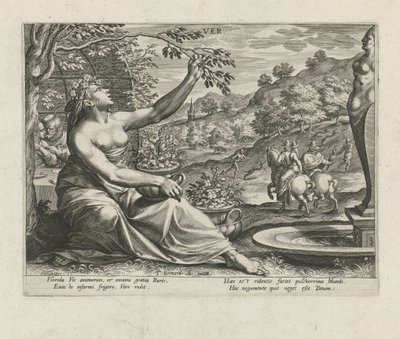 Primavera Ver (título en el objeto) Las cuatro estaciones (título de la serie) de Johann Sadeler (I)