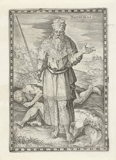 mattías Matathias (título sobre objeto) Personajes del Antiguo Testamento (título de la serie) de Johann Sadeler (I)