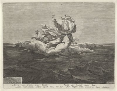 Creación de la luz y la oscuridad. Creación del mundo (título de la serie) de Johann Sadeler (I)