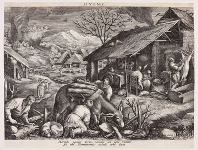 El invierno - Hyems (Las cuatro estaciones) de Johann Sadeler I