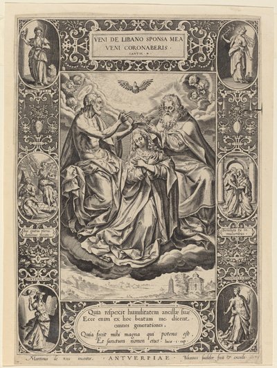 La Coronación de la Virgen de Johann Sadeler I