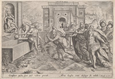 La plaga de langostas de Johann Sadeler I