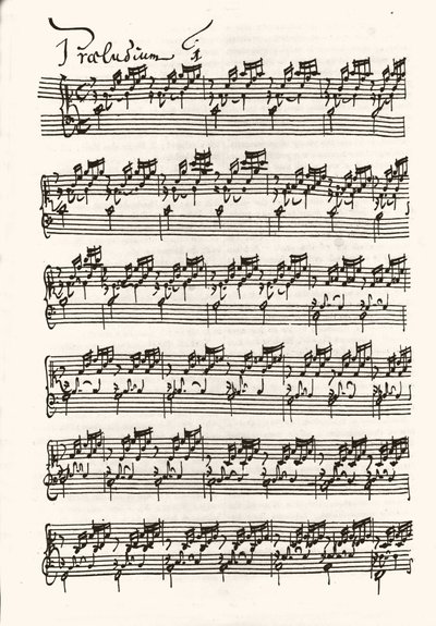 Página de una partitura de Johann Sebastian Bach de Johann Sebastian Bach