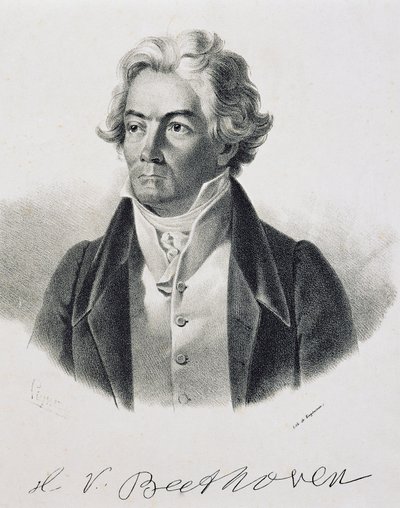 Retrato de Ludwig van Beethoven de Johann Stephan Decker