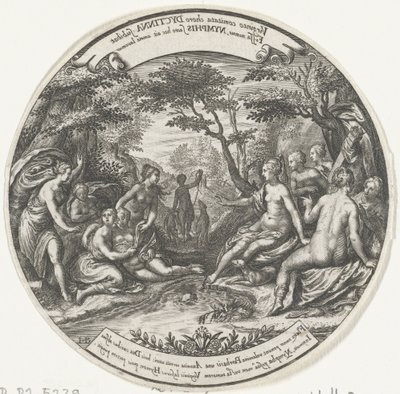 Diana descubre el embarazo de Calisto. de Johann Theodor de Bry