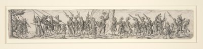 Soldados marchando con un portaestandarte de Johann Theodor de Bry
