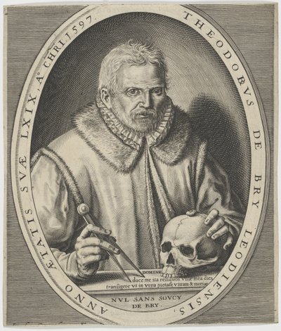 Retrato de Theodor de Bry 1528-1598, ca. 1597 de Johann Theodor de Bry