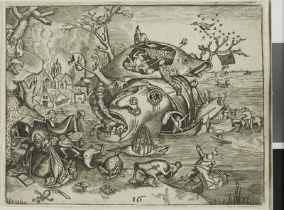 La tentación de San Antonio, placa 16 de Emblemata Secularia de Johann Theodor de Bry