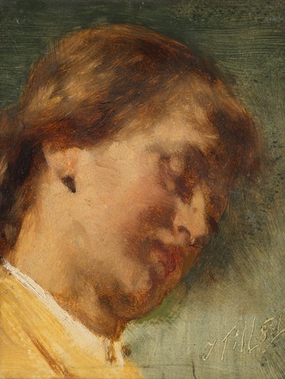 Cabeza de una niña dormida de Johann  Till der Jüngere