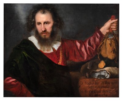 Alegoría de la avaricia (o de la realidad), c.1670-75 (óleo sobre lienzo sin forrar) de Johann Ulrich Mayr