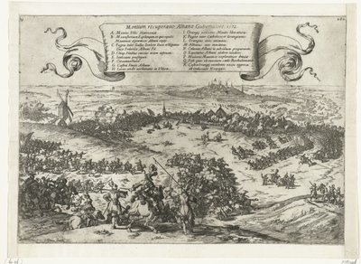 Alva asedia Bergen en Henegouwen, 1572 Recuperación de las montañas, Albano Gubernatore. 1572 (título sobre el objeto) de Johann Wilhelm Baur