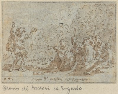 Coro de pastores y Ergasto, 1640 de Johann Wilhelm Baur