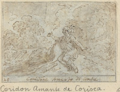 Coridone, Amante de Corisca, 1640 de Johann Wilhelm Baur