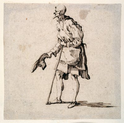Hombre del campo de pie y quitándose la gorra de Johann Wilhelm Baur