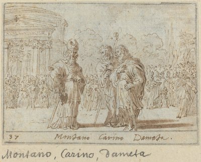 Montano, Carino y Dameta, 1640 de Johann Wilhelm Baur